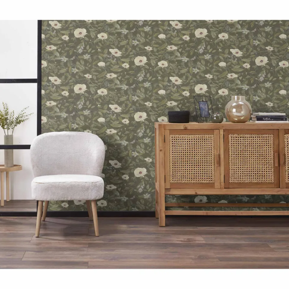 Kwantum Behang Famke Groen