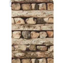 Kwantum Behang Stor Bruin