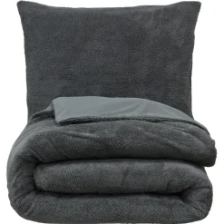 Kwantum Dekbedovertrek Teddy Antraciet 200x220 Cm