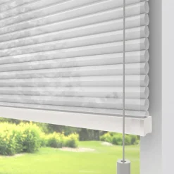 Kwantum Dubbel Plissé Jikke Wit Lichtdoorlatend