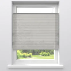 Kwantum Fenstr Dubbel Plissé Elena Grijs Lichtdoorlatend