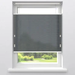 Kwantum Fenstr Dubbel Plisségordijn Mia Donkergrijs Lichtdoorlatend