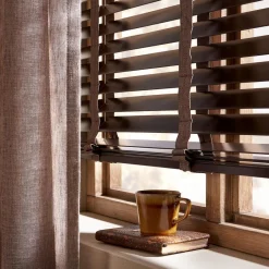 Kwantum Fenstr Houten Jaloezie Harm Bruin 50mm