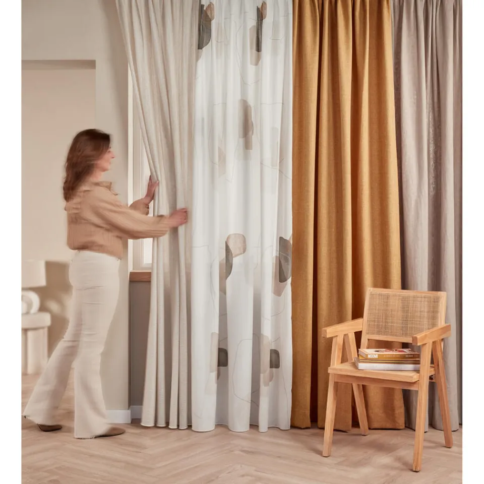 Kwantum Gordijn Puck Geel