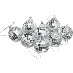 Kwantum Kerstballen Disco Zilver - 8 Stuks