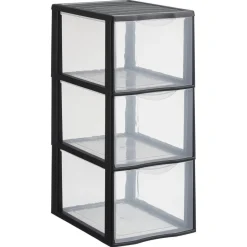 Kwantum Ladekast 3 Lades Hoog Zwart