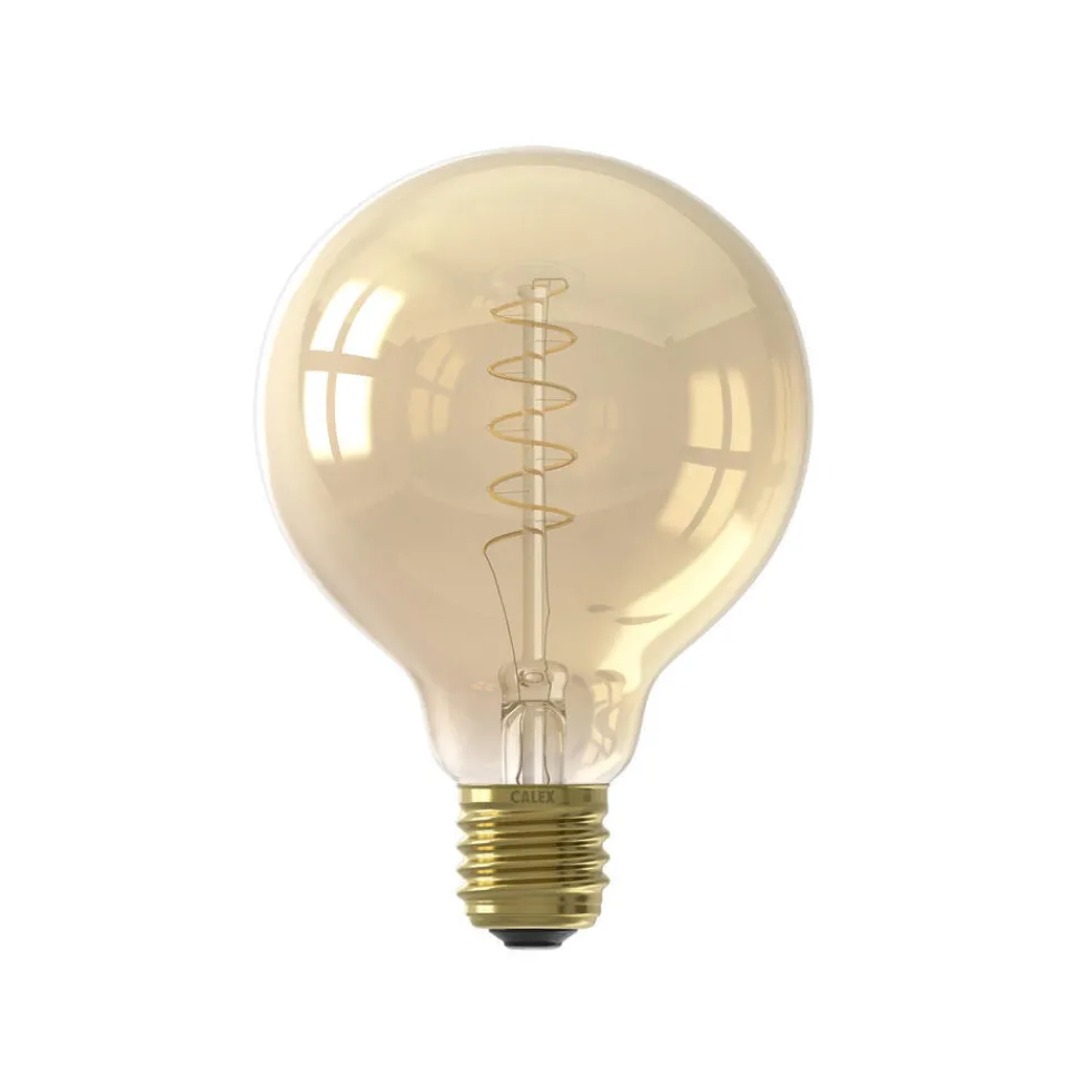 Kwantum LED Lamp 95 Mm Flex Goud E27 4W Dimbaar