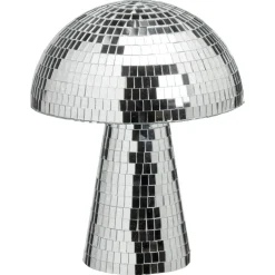 Kwantum Object Paddenstoel Disco Zilver - 20x20x24 Cm