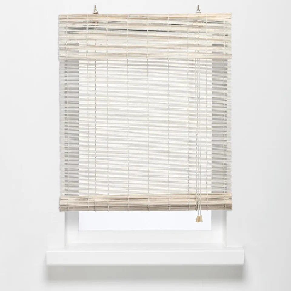 Kwantum Rolgordijn Bamboe Wit 100x220 Cm